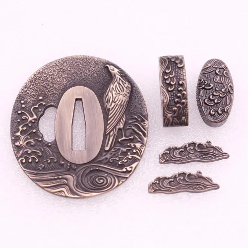 Miniatura 9 de Espada samurái japonesa KOSHIRAE – TSUBA FUCHI KASHIRA MENUKI 68-100