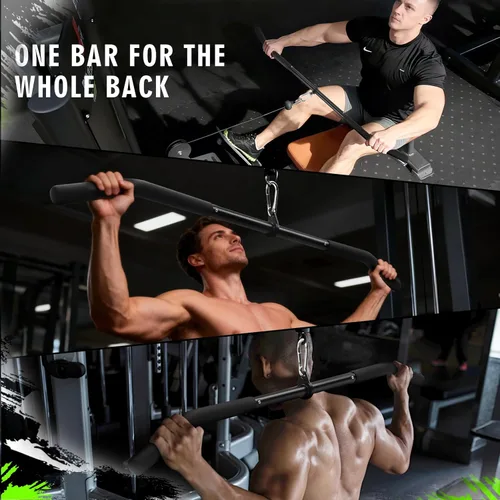 Miniatura 3 de Cable Machine Attachment Set LAT Pulldown Attachments,Cable Machine Accessories for Home Gym Weight Workout Include LAT Pulldown Bar,Double D Bar