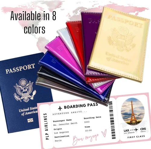 Miniatura 4 de Funda para pasaporte cromada Libro USA, plateado, Funda para pasaporte