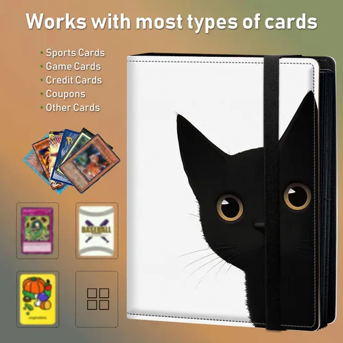 Miniatura 5 de Carpeta de tarjetas intercambiables, 4 bolsillos para tarjetas intercambiables, soporte para tarjetas de intercambio de tarjetas, bolsillos de doble
