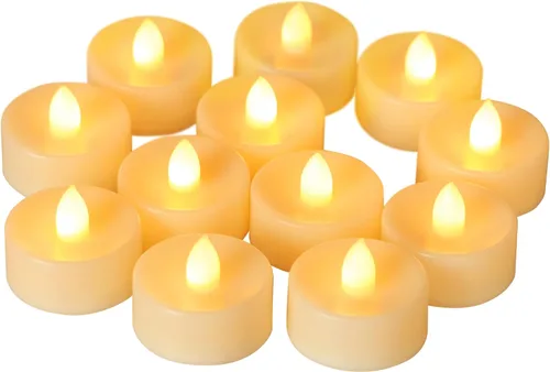 Miniatura 9 de CANDLE CHOICE Velas de té sin llama que funcionan con pilas, velas LED parpadeantes brillantes para centros de mesa de boda, Halloween, Acción
