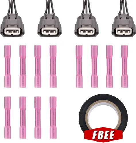 Miniatura 5 de Juego de 4 bobinas de encendido y conector hembra arnés de enchufe compatible con Infiniti Frontier Altima Versa Sentra NV200 Rogue FX50 QX60 QX70