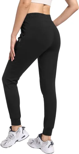 Miniatura 3 de HARTPOR Pantalones deportivos de algodón para mujer, pantalones deportivos para yoga, pantalones deportivos casuales para correr con bolsillos