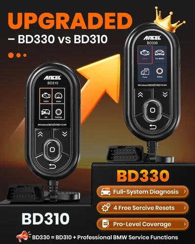 Miniatura 4 de ANCEL BD330 OBD2 Escáner Bluetooth (Actualizado BD310 para BMW) Herramienta de diagnóstico de sistema completo con registro de batería, función