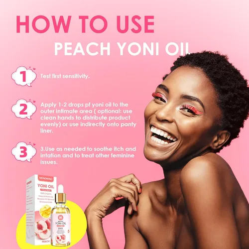 Miniatura 3 de Paquete de 2 aceite Yoni para mujeres, producto orgánico de cuidado femenino de melocotón, aceite esencial de Yoni 100% natural, 1 fl oz/1.0 fl oz/pc