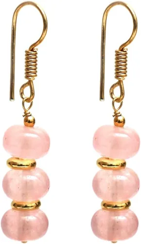 Miniatura 12 de Gempires - Aretes ligeros con cuentas hechas a mano, hipoalergénicos, chapados en oro, aretes colgantes para mujer
