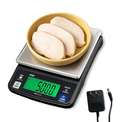Miniatura 13 de Polit Báscula digital de cocina KT-66 de 30 libras/28.7 lbs Báscula de precisión de alimentos de 0.05 oz/1 g con pantalla LCD, batería