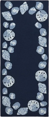 Miniatura 94 de Liora Manne CAPR5163633 - Alfombra costera para interiores y exteriores, color azul marino, 2 pies x 5 pies Cuerdas Navy