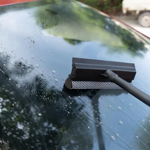 Miniatura 3 de Matthew - Escobilla multiusos para ventanas con paño de microfibra de alta calidad, esponja de limpieza para parabrisas de automóvil y escobilla