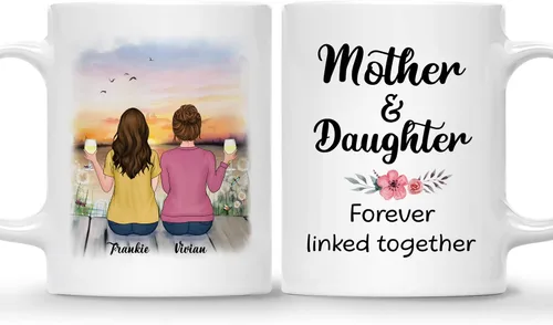 Miniatura 9 de Gossby Tazas personalizadas para mamá, regalos personalizados para mamá de hijas, hijos con avatares, nombres, cumpleaños, día de la madre, regalos