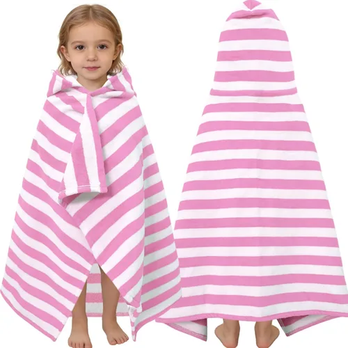 Miniatura 13 de VOOVA & MOVAS Toalla de playa con capucha para niños de 3 a 8 años, 30 x 50 pulgadas, suave, gruesa, grande, 100% algodón, absorbente para playa