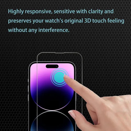 Miniatura 4 de Paquete de 2 protectores de pantalla de privacidad para iPhone 8 Plus/iPhone 7 Plus, película de vidrio templado, dureza 9H, arañazos, claridad HD