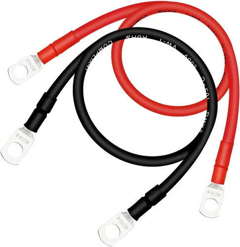 Miniatura 41 de Cable de batería, cables de batería 2 AWG con terminales, 2 cables de batería de cobre (1 pie).