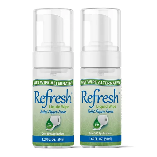 Miniatura 10 de Refresh Liquid Wipe: Espuma de papel higiénico Alternativa ecológica de toallitas húmedas desechables Limpia y calma con hamamelis y aloe