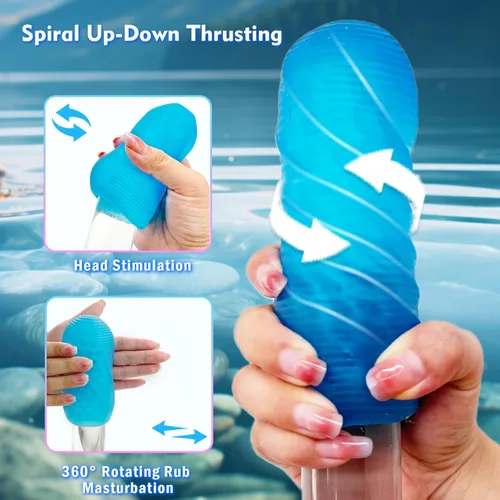 Miniatura 4 de Doble-Facial Onahole para Felaciones, Ultra-Suave Estiradera Juguete Sexual para Hombre, LNIIY Brazalete Realista para Pene con Caja