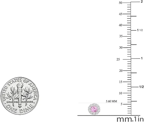 Miniatura 2 de Dazzlingrock collection Pendientes de tuerca redondos de 0.118in y diamantes blancos para mujer, oro de 18 quilates