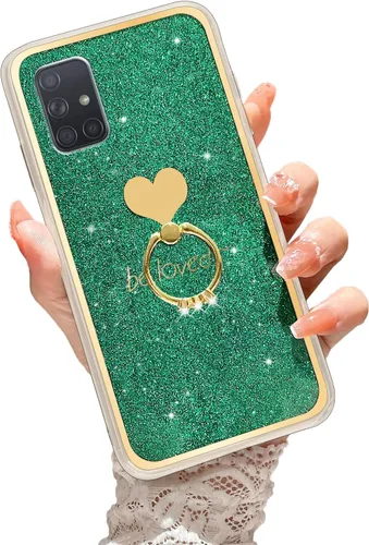 Miniatura 43 de Para Samsung Galaxy A52 5G Caso Lindas Niñas Mujeres Shell De Brillo De Lujo Con Anillo De Corazón Kickstand Cubierta Protectora A Prueba De Golpes
