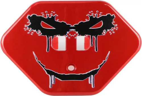 Miniatura 8 de Protector bucal de fútbol, boquilla de fútbol, transpirable, con protector de labios, correa de casco incluida, para jóvenes y adultos (negro)