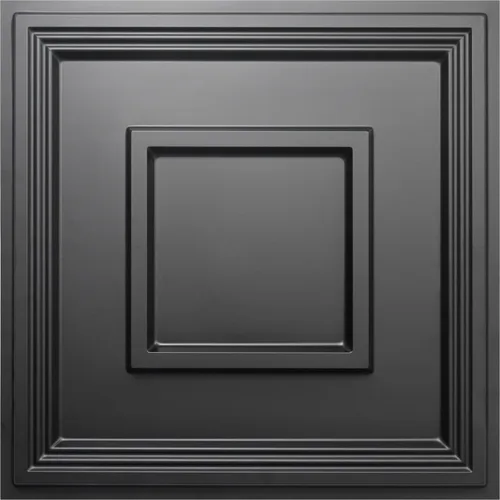 STICKGOO Azulejo de techo colgante negro de 2 pies x 2 pies, panel de techo con revestimiento de PVC de alta calidad de 24 x 24 pulgadas - Paquete