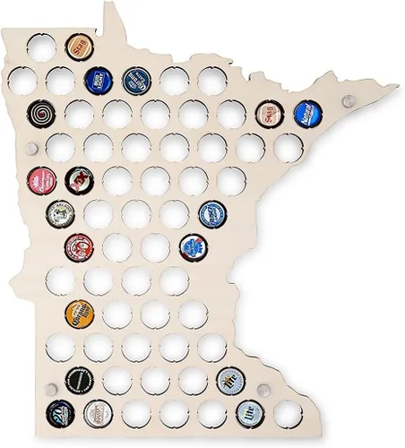 Miniatura 9 de Torched Mapa de tapa de cerveza de Virginia Occidental, soporte de tapa de cerveza de los Estados Unidos, decoración de pared, regalo para amantes