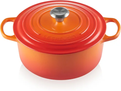 Miniatura 33 de Le Creuset Horno holandés redondo de hierro fundido esmaltado, 4.5 cuartos de galón, Marsella Marseille