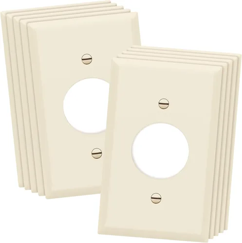Miniatura 19 de ENERLITES Combinación de salida dúplex / receptáculo individual de 1.406 pulgadas, cubierta de placa de pared con orificio, tamaño estándar de 2