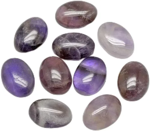 Miniatura 17 de Crafans Flat Back Gemstone Oval Cabochons Natural Stone Cabochons Healing Power Stone Chakra Crystal for Crafts DIY Jewelry Making Supplies