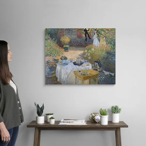 Miniatura 2 de El jardín de Monet en lienzo de The Luncheon - Impresión artística para pared, obra de arte alimentaria