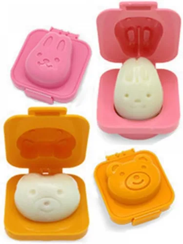8 moldes cuadrados para huevos duros, molde de silicona antiadherente para bolas de arroz de sushi, accesorios de cocina bento para alimentos