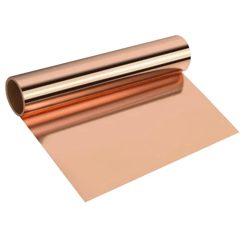 Rollo de lámina de cobre delgada 99.99% cobre puro para manualidades, lámina de cobre maleable, lámina de cobre suave 0.001x3.94x78.74 pulgadas,