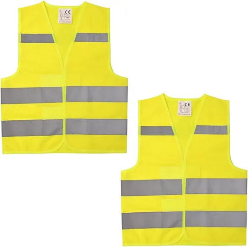Miniatura 18 de Chaleco de seguridad de alta visibilidad para niños, chaleco de seguridad para niños pequeños, chaleco reflectante para niños, chaleco de Amarillo