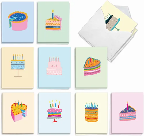 Miniatura 11 de The Best Card Company Juego de 20 tarjetas de cumpleaños surtidas de 4 x 5.12 pulgadas con sobres para hombres, mujeres y niños (diseños de 10 x 2)
