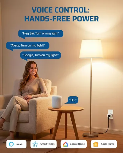 Miniatura 4 de DEWENWILS Matter Smart Plug, funciona con Apple Home, Alexa, Google, SmartThings, toma inteligente con horario y temporizador, fácil configuración