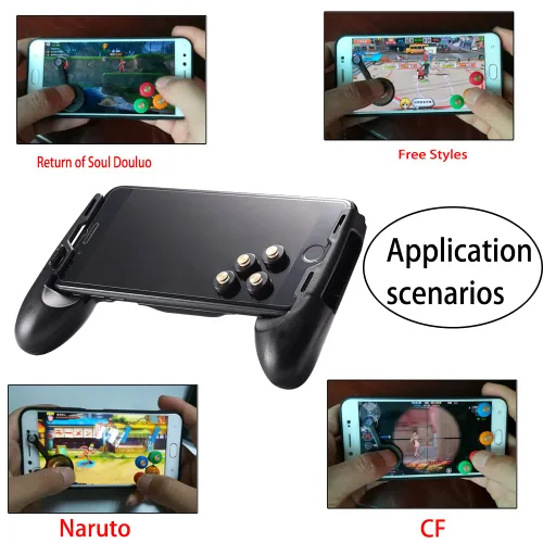 Miniatura 4 de 9 Pieces PUBG Mobile Controller Gaming Trigger Kits,5 Touch Screen Button Joystick Mobile Controller for phone tablet,4 Anti-Sweat Gaming Finger
