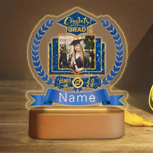 Miniatura 47 de Regalos de graduación personalizados luz nocturna con nombre de foto, lámpara LED de graduación personalizada 2026 para mujeres y hombres, regalos