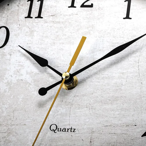 Miniatura 4 de Noamus Reloj de Pared Retro de 12", Reloj Redondo Silencioso Sin Tic-Tac, Reloj de Cuarzo Aqua Operado por Batería, Relojes Vintage de Plástico