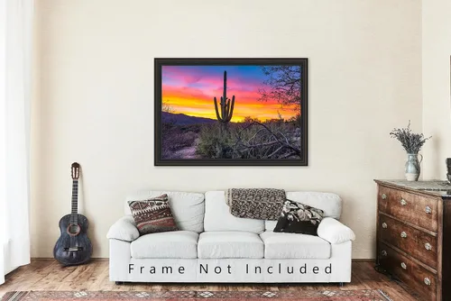 Miniatura 5 de Southwestern Photography Print (Not Framed) Picture of Saguaro Cactus at Sunrise in Sonoran Desert near Tucson Arizona Western Wall Art Nature Decor