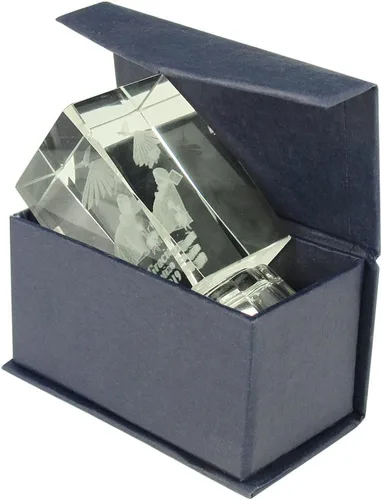 Miniatura 4 de Bautismo & Bautizo Favor Ideas 3D Baby Angel Cubo de cristal con grabado láser personalizado grabado con láser Recuerdo de Bautizo con imagen Ropon