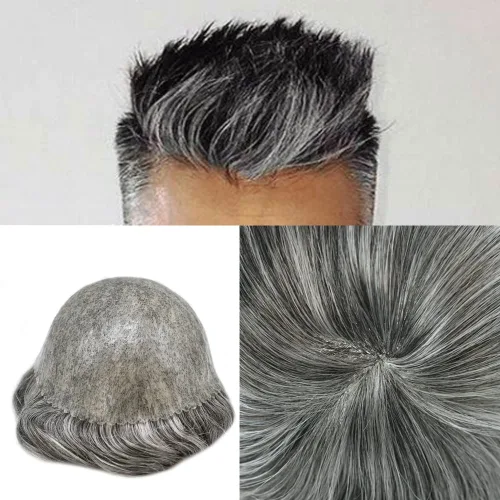 Miniatura 145 de Toupee for Men Hair Piece Real Human Hair Full Poly Skin Mens Toupee Mens Hair System Injected PU Hair System Invisible Hairpiece for