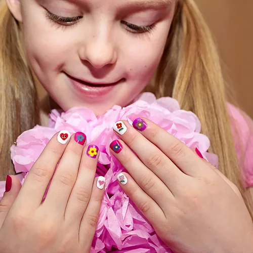 Miniatura 7 de 16 hojas de calcomanías de uñas para niños, lindas calcomanías autoadhesivas para niñas y mujeres, diseños 3D, accesorios de manicura