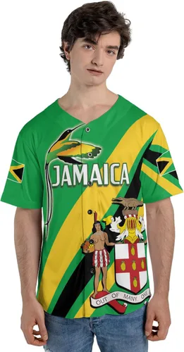 Miniatura 5 de Camiseta de béisbol de Jamaica con nombre personalizado, camiseta jamaicana personalizada, uniforme de orgullo de Jamaica, unisex, S-5XL