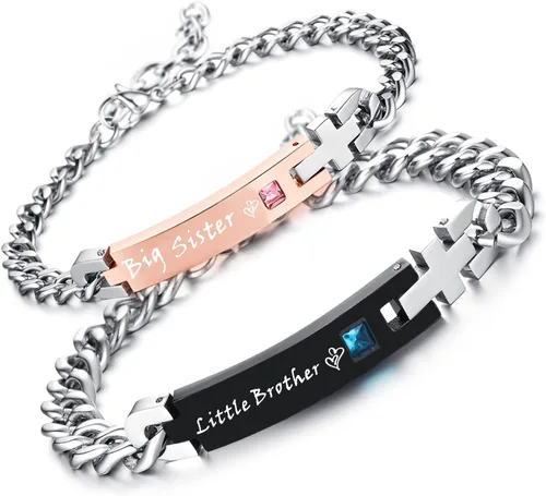 Miniatura 32 de Regalo para enamorado, para él y ella, pulseras grabadas personalizadas para parejas, para mujeres y hombres, juego a juego, regalo de aniversario