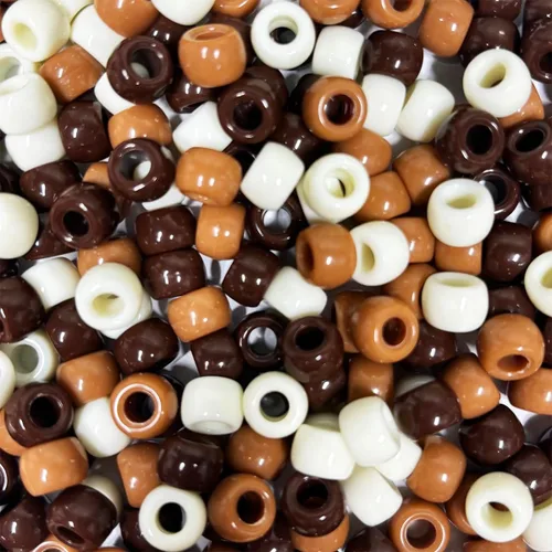 Miniatura 18 de 1000 cuentas de pony negras de 0.236 x 0.32 pulgadas para pulseras, trenzas de pelo y manualidades de bricolaje, solo para uso en manualidades