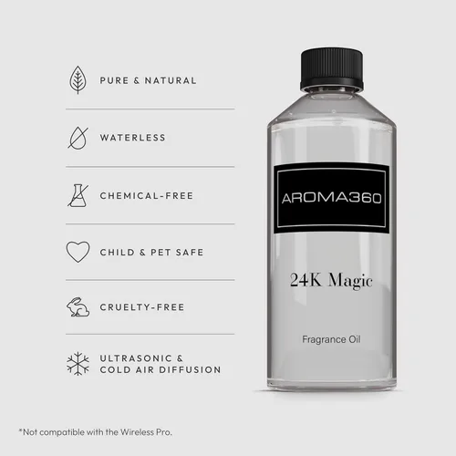 Miniatura 2 de Aroma360 - Mezcla de Aceite de Fragancia Mágica 24K - 500 ml Difusor de Aceite Esencial de Lujo Inspirado en Hoteles Aceite Difusor