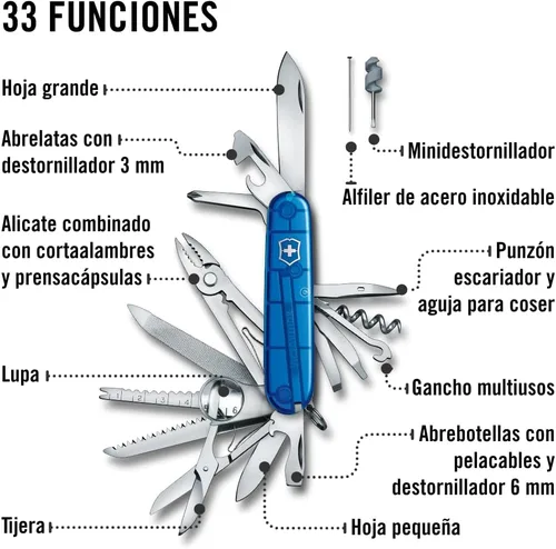 Miniatura 4 de Victorinox Swisschamp Multiherramienta (Zafiro), 91 mm