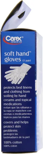 Miniatura 3 de Carex Health Brands - Guantes de algodón para manos suaves, talla XL