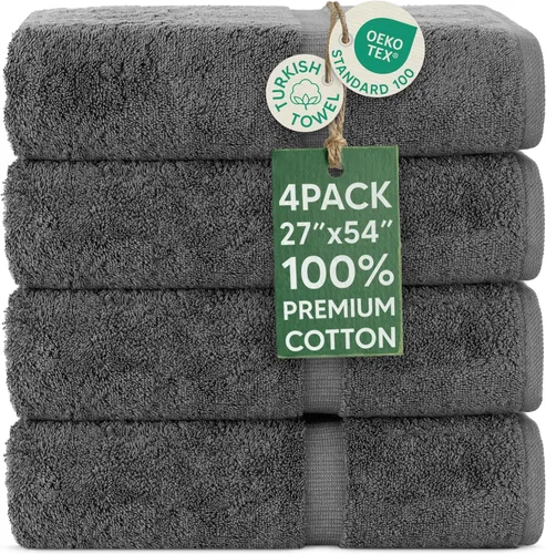Miniatura 32 de Chakir Turkish Linens Hotel & Spa - Toallas turcas de algodón superior Gris