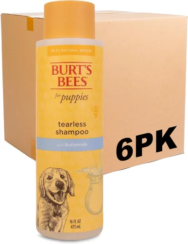 Burt's Bees for Pets Champú para cachorros sin lágrimas con suero de leche y aceite de linaza, champú suave para perros de más de 8 semanas,