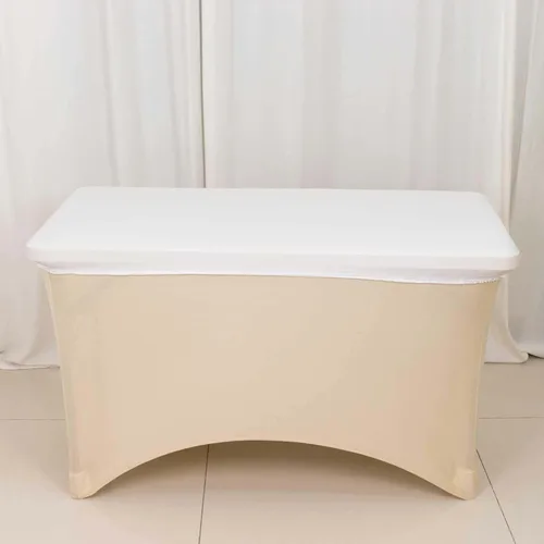 Miniatura 11 de Efavormart - Mantel para banquetes de elastano elástico de 4 pies, color negro