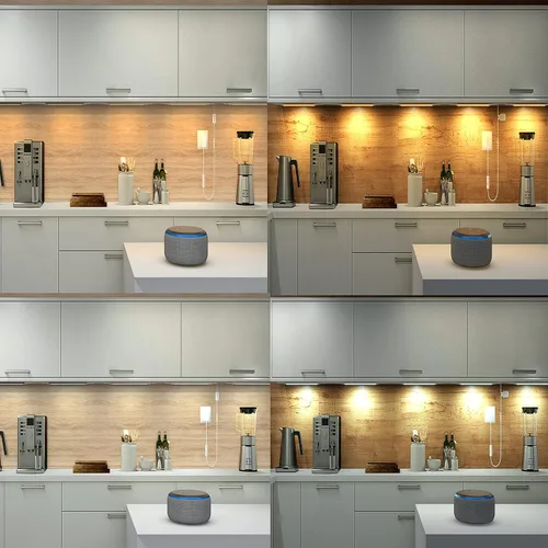 Miniatura 8 de Tira de luces LED regulables para debajo del mostrador, luz cálida, luz diurna, barra de luz ajustable blanca fría, compatible con Alexa, Google